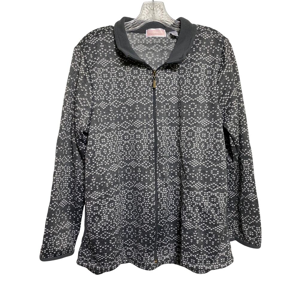 Stan Herman Full Zip Sweater Cardigan L (2590)